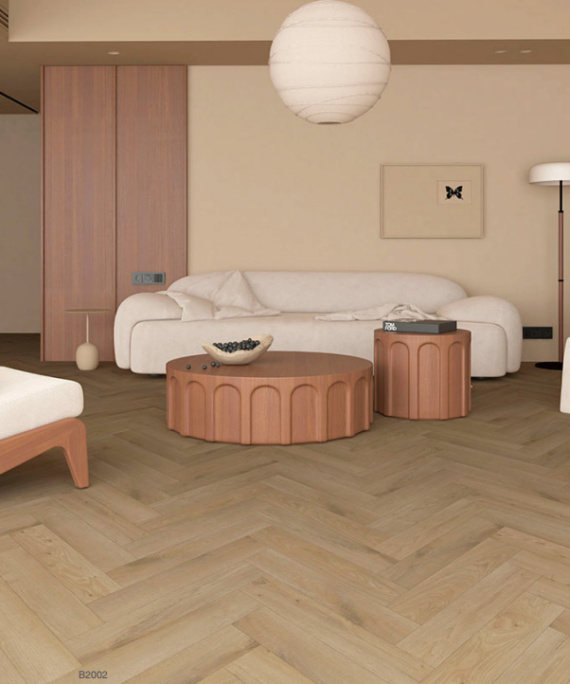 luxury vinyl tile herringbone
